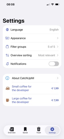 CatchUpIM iPhone screenshot