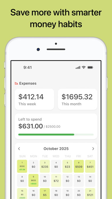Expense Tracker: Budget Direct iPhone screenshot 1 - Finance app