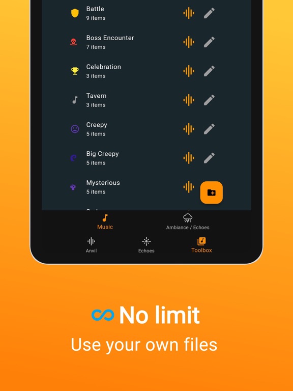 Screenshot #6 pour Audio Forge: RPG Soundboard