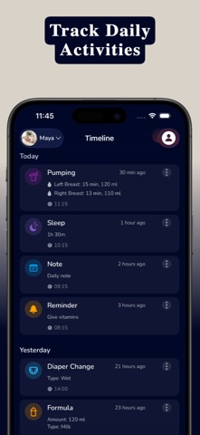 Baby Tracker & Log - Maya Baby screenshot