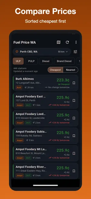 Fuel Price Tracker - Perth, WA screenshot 4