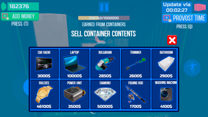 Container Profit or Loss Screenshot