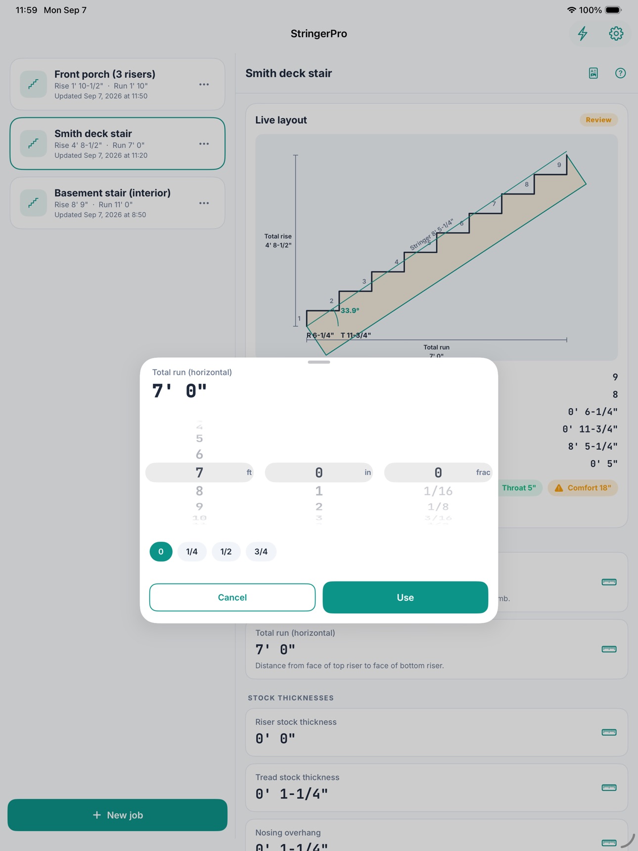 Screenshot 10 of StringerPro: Stair Calculator