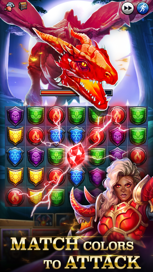 #1. Empires & Puzzles: Match-3 RPG (iOS) 来自: Small Giant Games