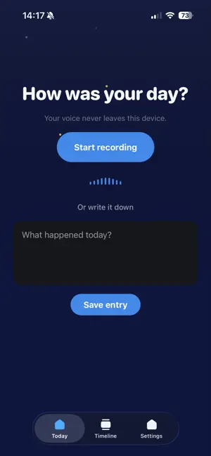 Talkary — AI Voice Journal screenshot 1