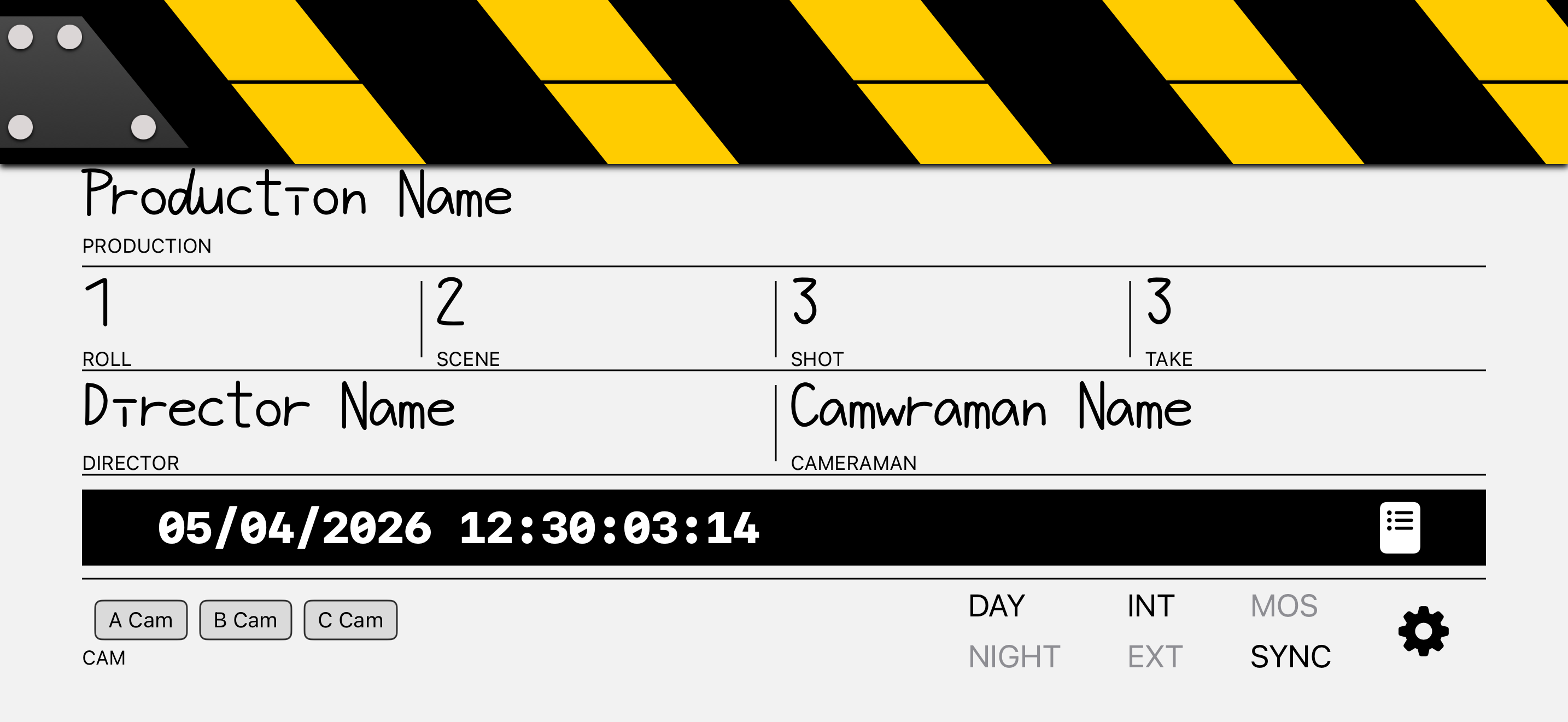 ClapperBoard - Scene Tracker