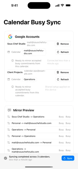 Calendar Busy Sync screenshot 2