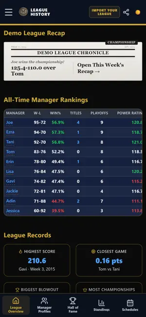 League History screenshot 1