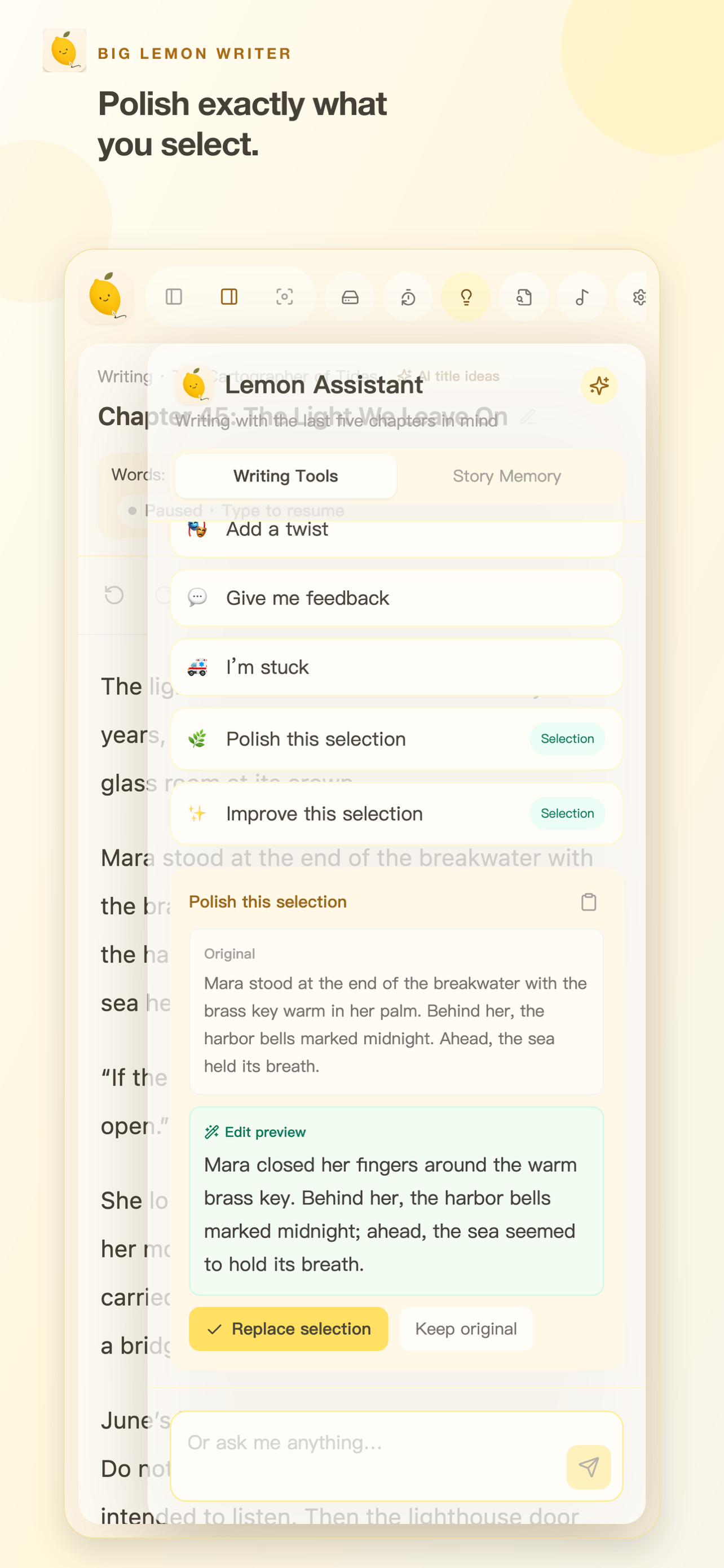 Big Lemon: Novel Writer screenshot 5