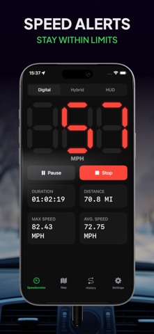 GPS 车速表：HUD 速度 screenshot