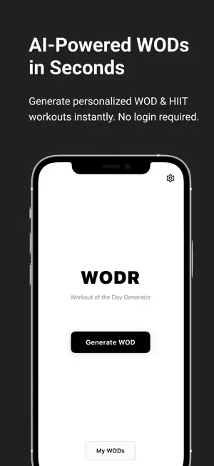 WODR - HIIT & WOD Generator screenshot 1