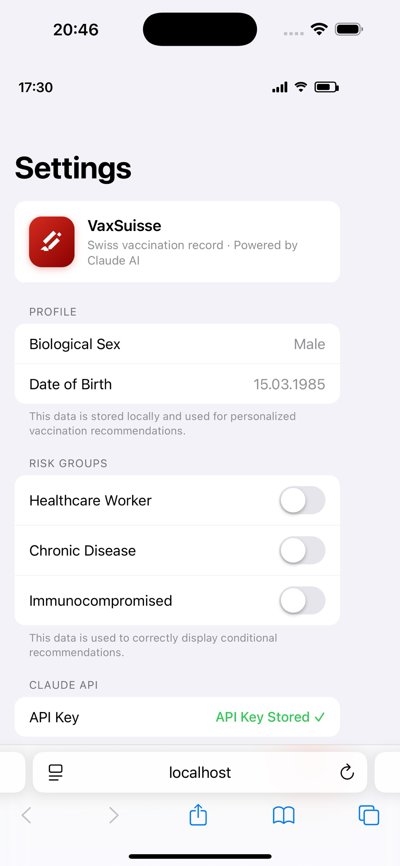 axSuisse – Vaccine Passport screenshot 4