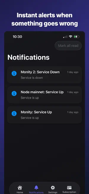 Monity.dev iPhone screenshot 6