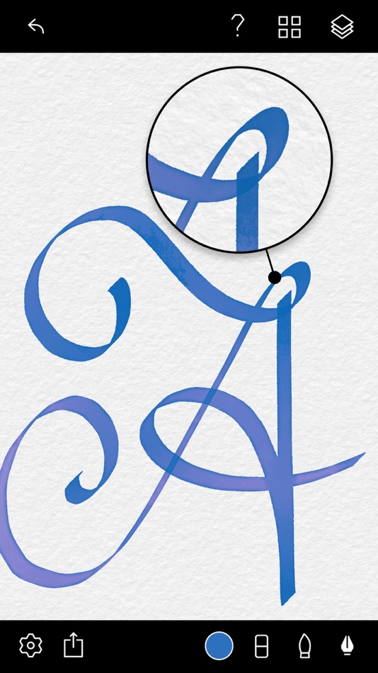 #3. Tayasui Calligraphy - Cursive (iOS) 来自: SKETCHES SRL