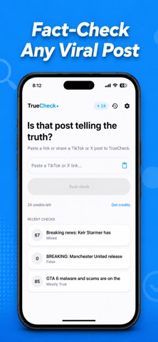 TrueCheck AI: Verify fact Screenshot 2 of 4