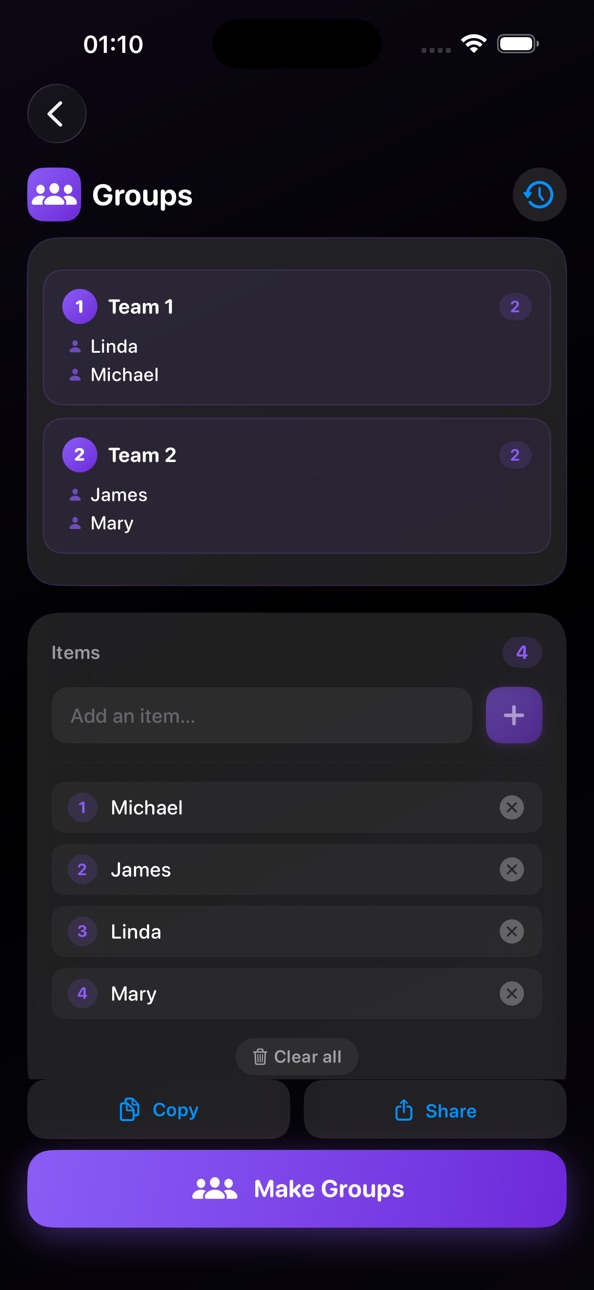iPhone screenshot