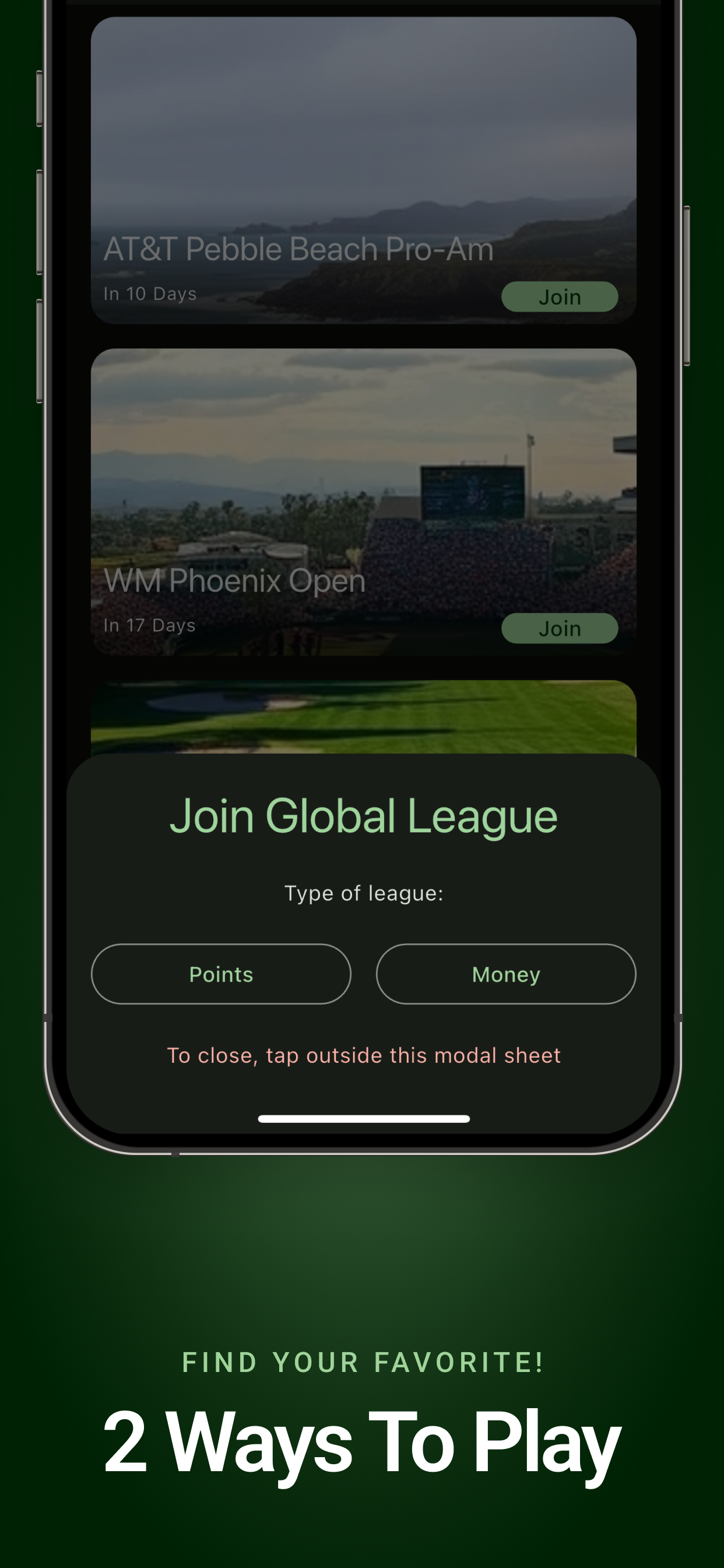 Greenie Fantasy Golf