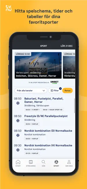 tv.nu: Streaming, TV & tablå iPhone screenshot 6
