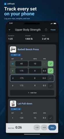 LiftTrack: Strength Training Screenshot 5 of 8
