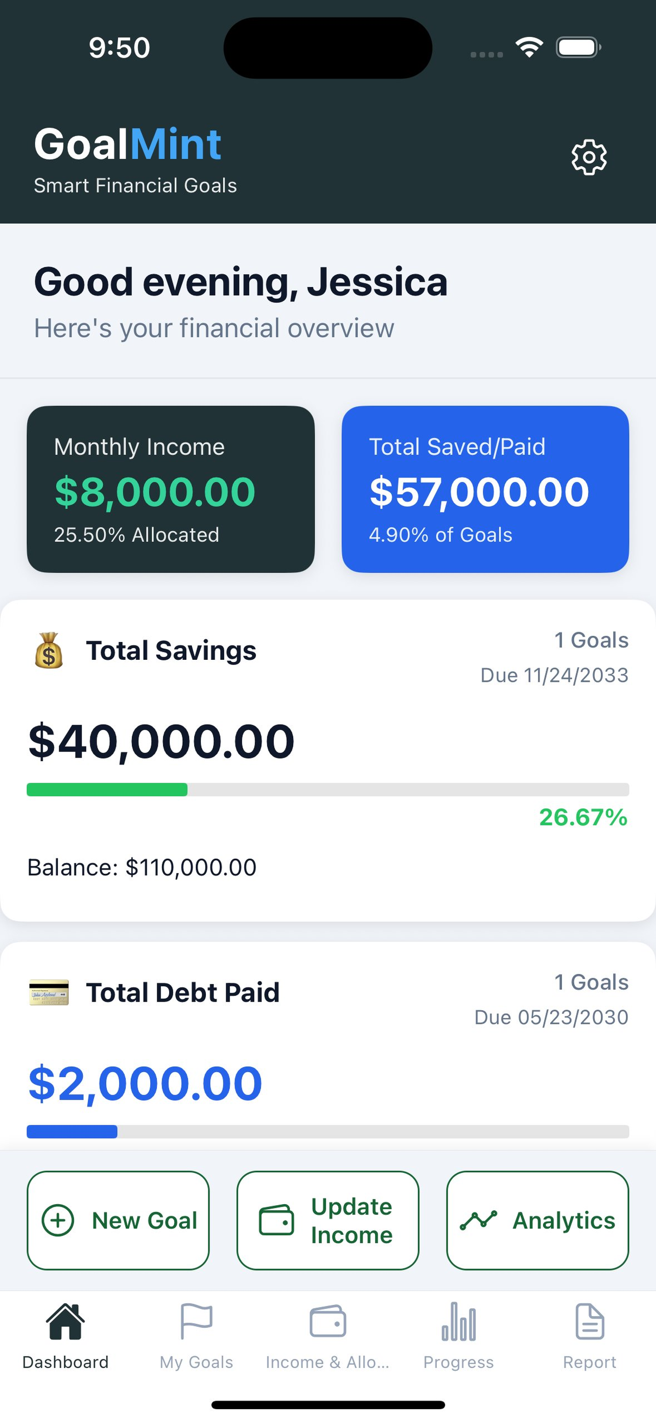 GoalMint: Finance Goal Tracker