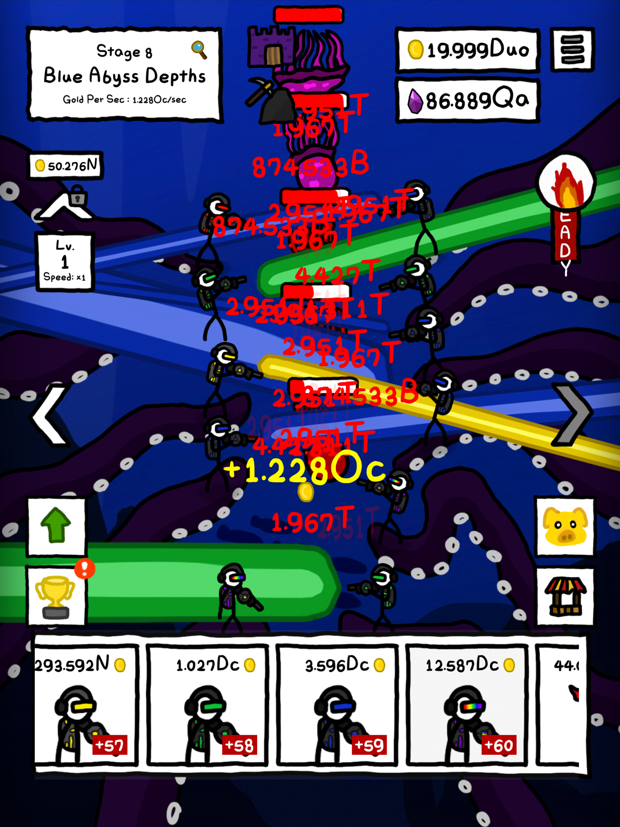 Merge Stickman : To The +99Lv.