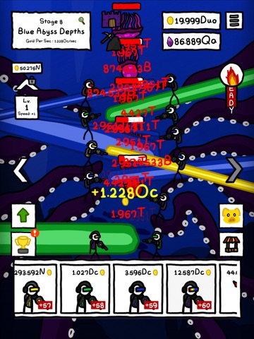 Merge Stickman : To The +99Lv. iPad screenshot