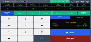 Roulette Payout Calc Pro screenshot