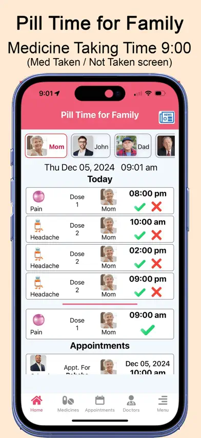 Pill Time for Family-Pro screenshot 1