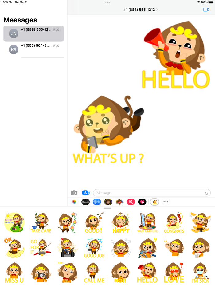 Magic Monkey Stickers for Chat