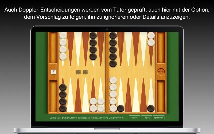 Screenshot von True Backgammon HD auf dem iPhone 7