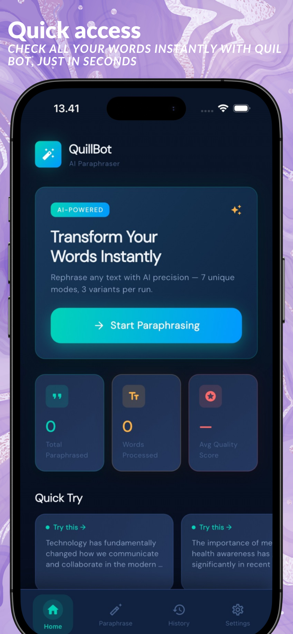 Quillbot AI Paraphrase Rewrite screenshot 2