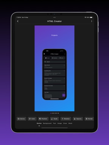 Mock Studio iPad screenshot