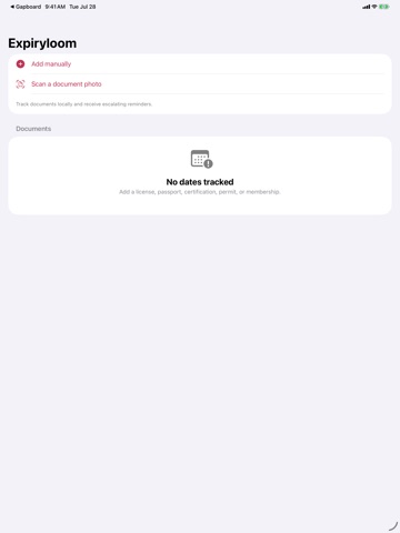 Expiryloom: Document Dates screenshot 2