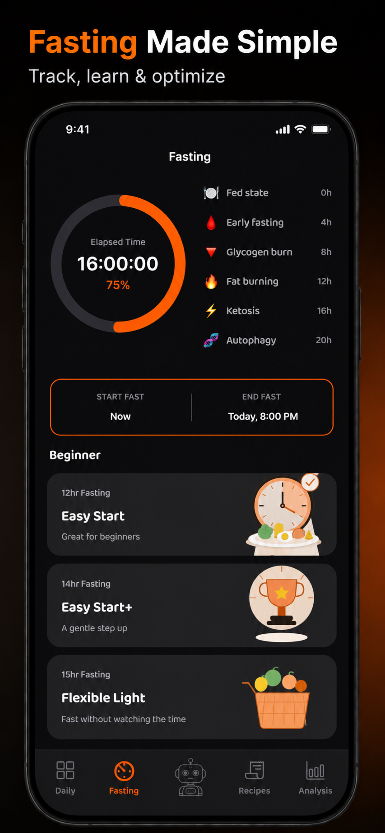Kuzbu: Calorie & Fasting screenshot 4