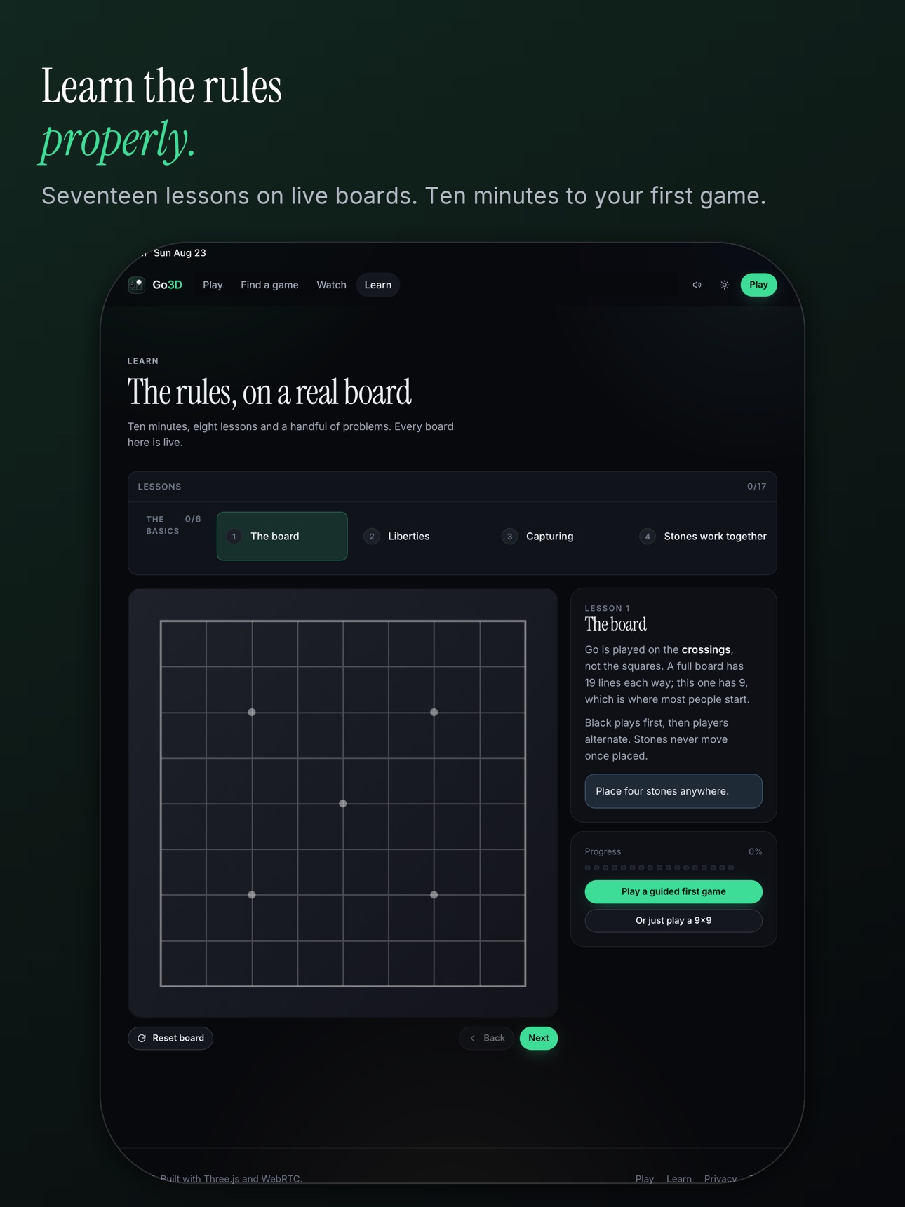 Screenshot 7 of Go3D - Learn & Play Go