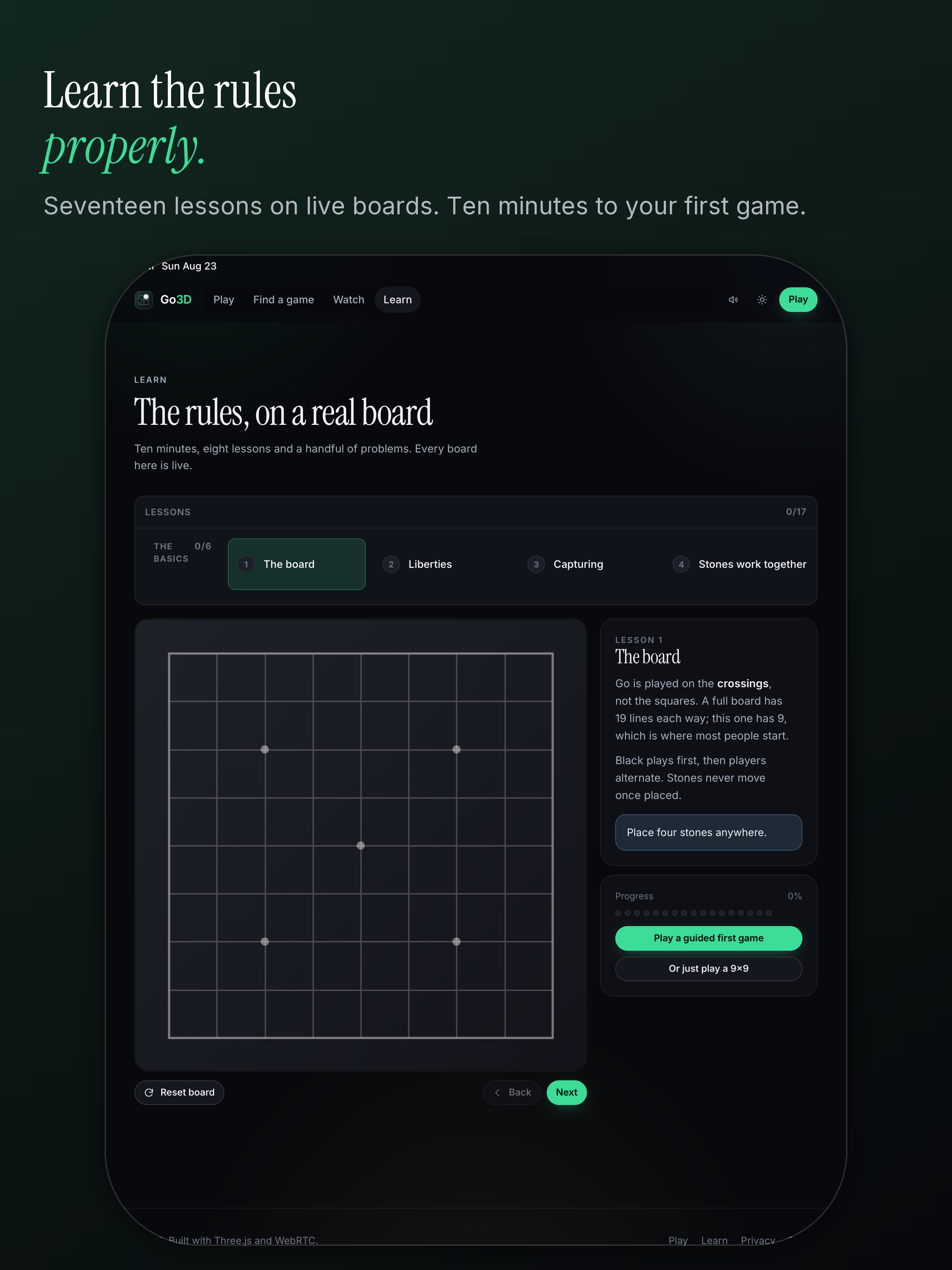 Go3D - Learn & Play Go screenshot 7