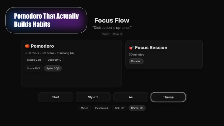 Screenshot #2 pour Focus Flow – Deep Work Session