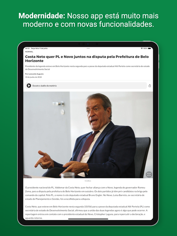 O Tempo iPad screenshot 3 - News app
