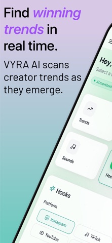 VYRA — Trend & Creator Tools iPhone screenshot