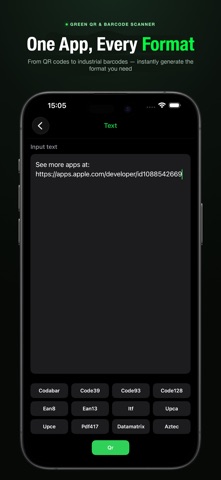 Green QR & Barcode Scanner Screenshot 6 of 9