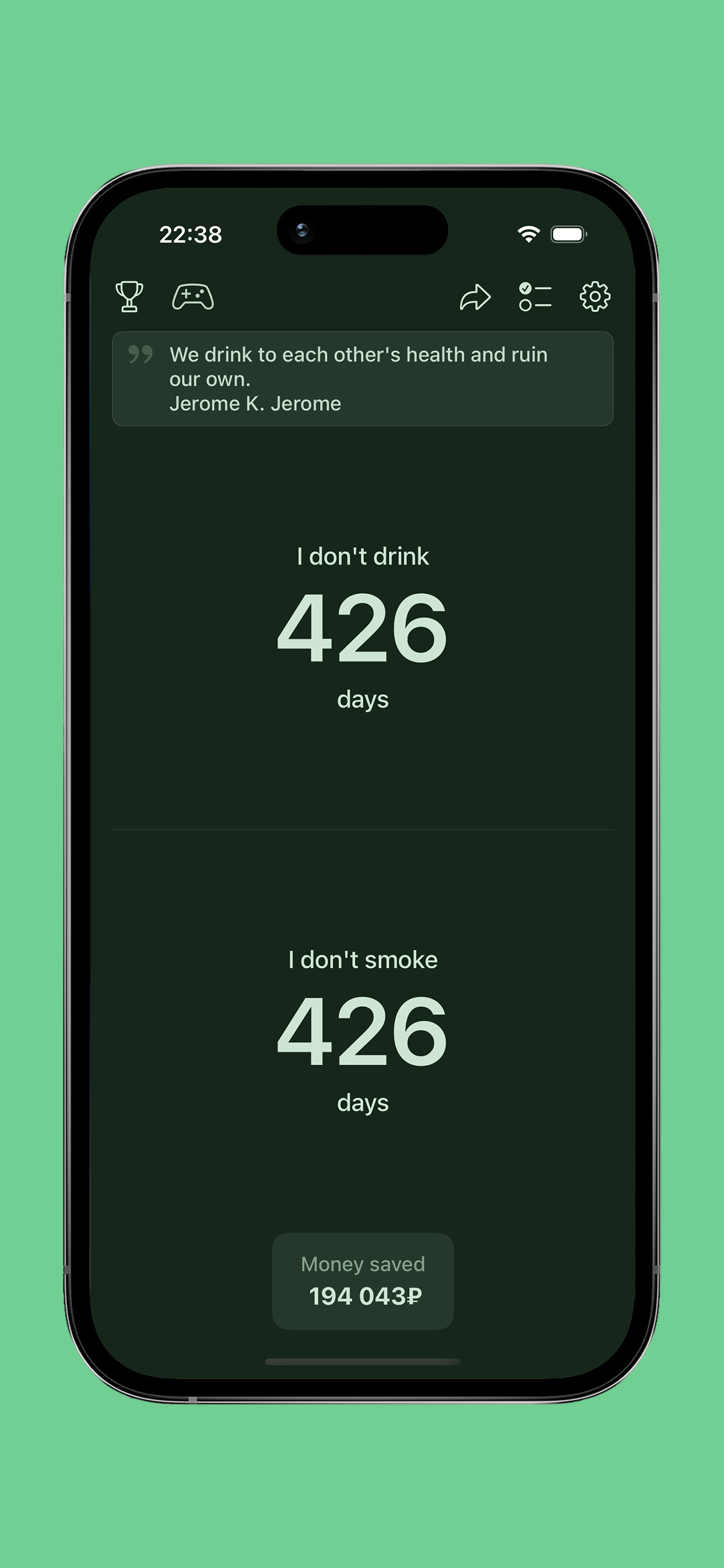 Day counter: bad habits