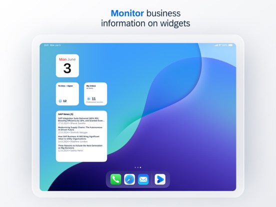 SAP Mobile Start iPad screenshot 9 - Business app