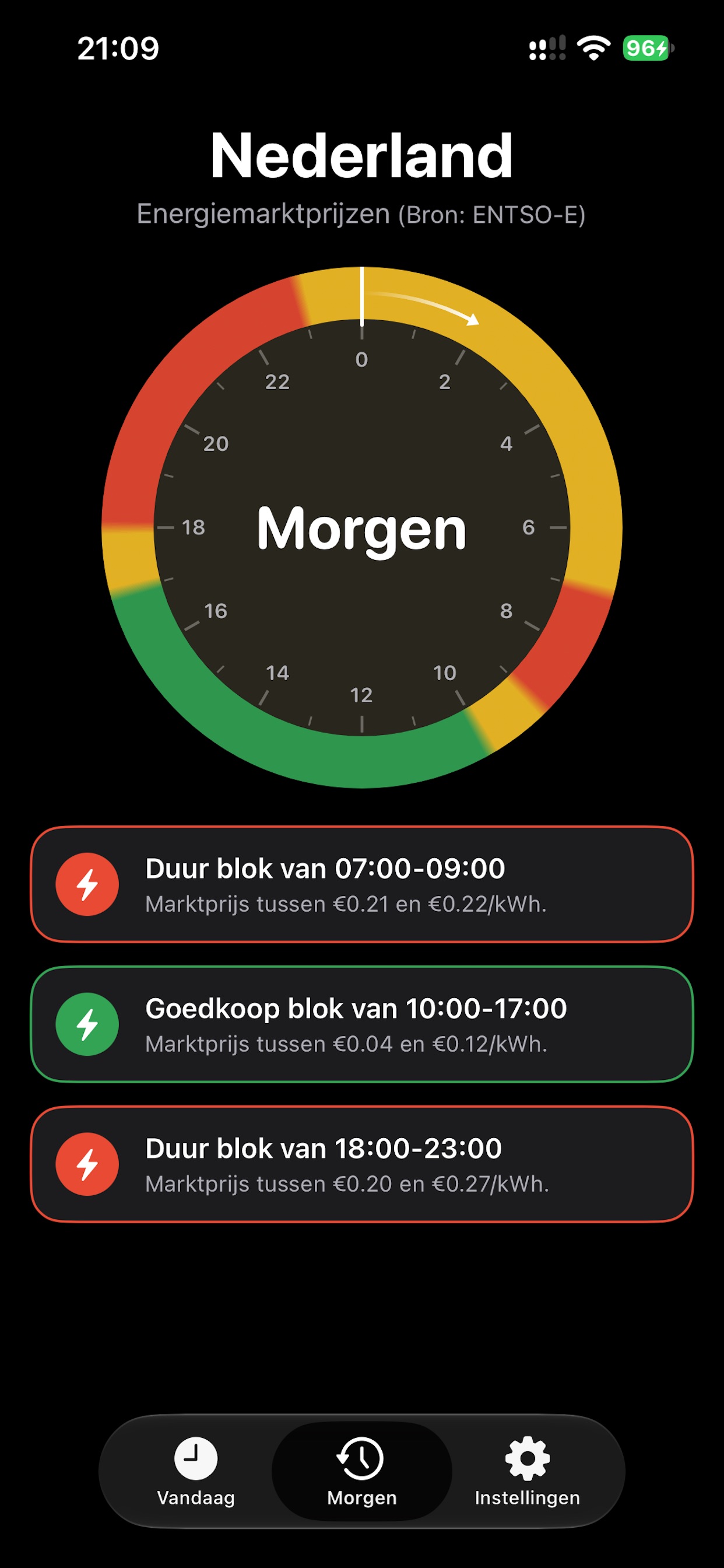 Screenshot 1 of Grid Energy Clock