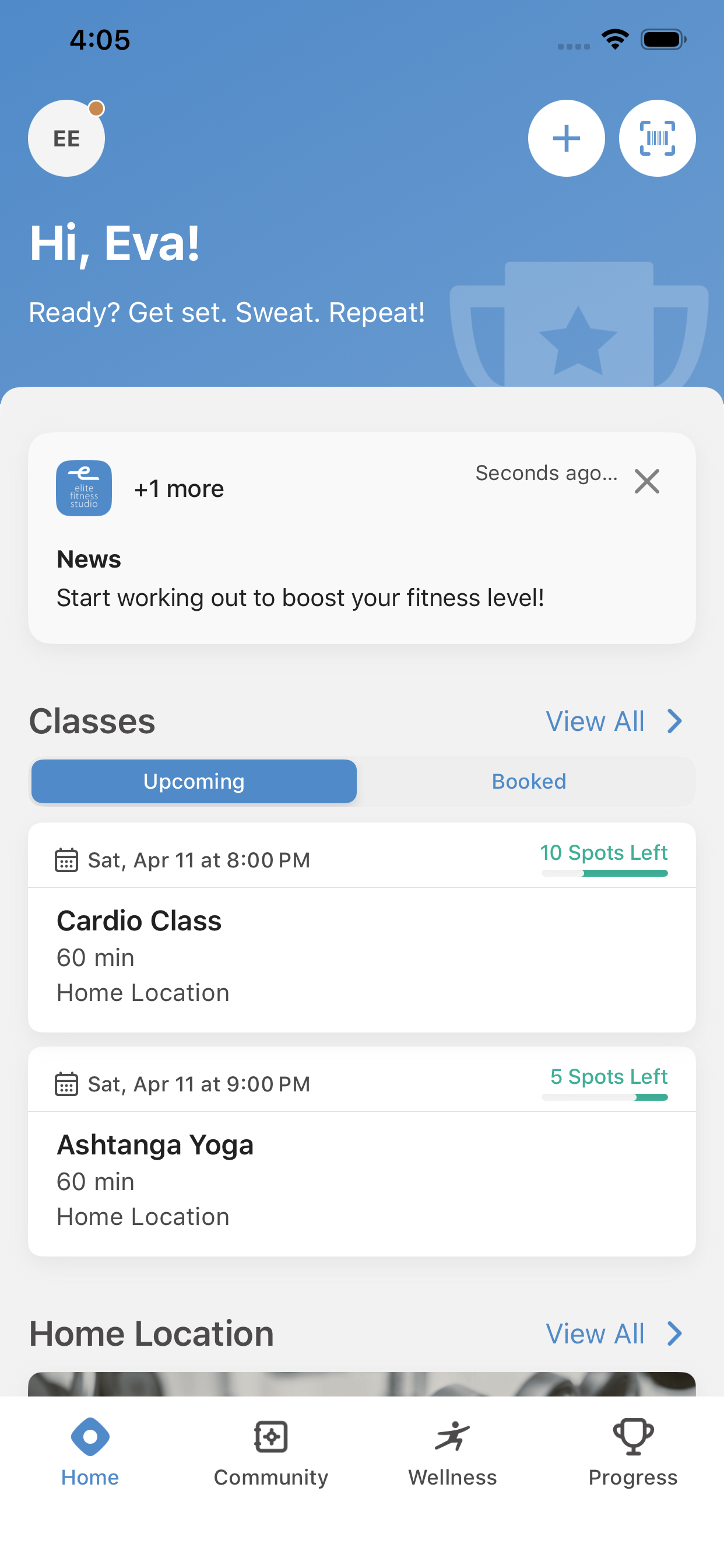 Elite Fitness Studio. screenshot 2