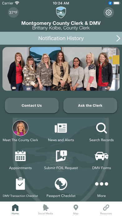 Montgomery County Clerk & DMV Screenshot