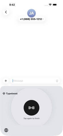 Typeleast: AI Voice Keyboard iPhone screenshot