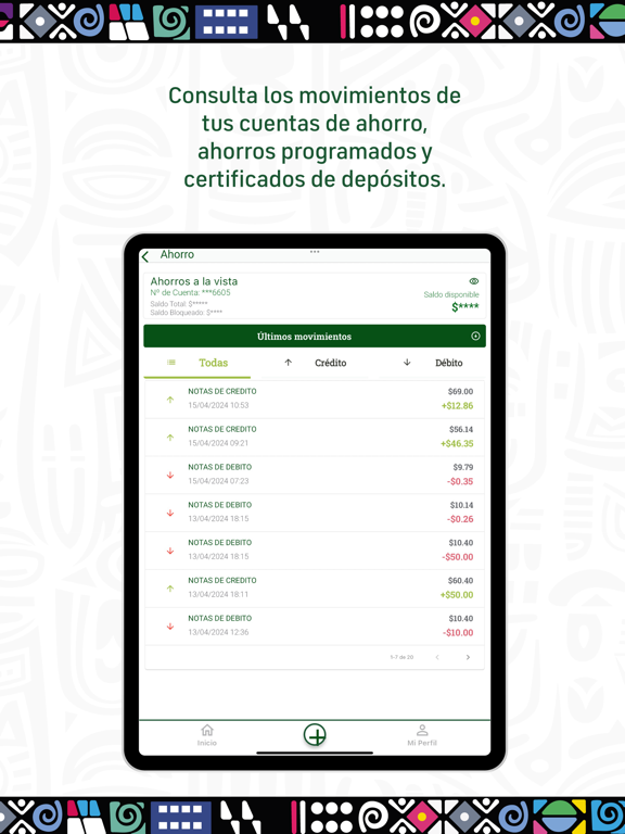 Jardín Azuayo Móvil iPad screenshot 2 - Finance app