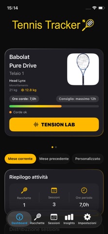 Tennis Setup Tracker screenshot
