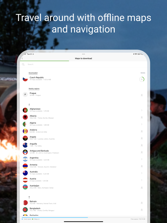 Mapy.com: Offline maps & GPS Screenshot