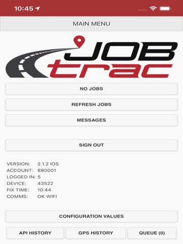 JOBtrac app screenshot 2